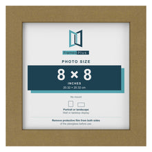 Gold picture frame for a 8 x 8 inch photo