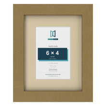 Gold 9 x 7 inch picture frame with an ivory mount for a 6 x 4 inch photo