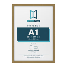 Gold picture frame for an A1 photo