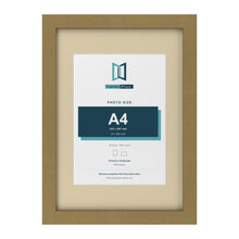 Gold A3 picture frame with an ivory mount for an A4 photo