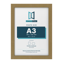 Gold picture frame for an A3 photo