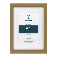 Gold A3 picture frame with a white mount for an A4 photo