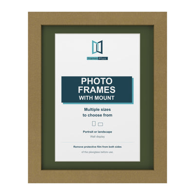 Classic Range Gold Picture, Photo & Poster Frame with Green Mount