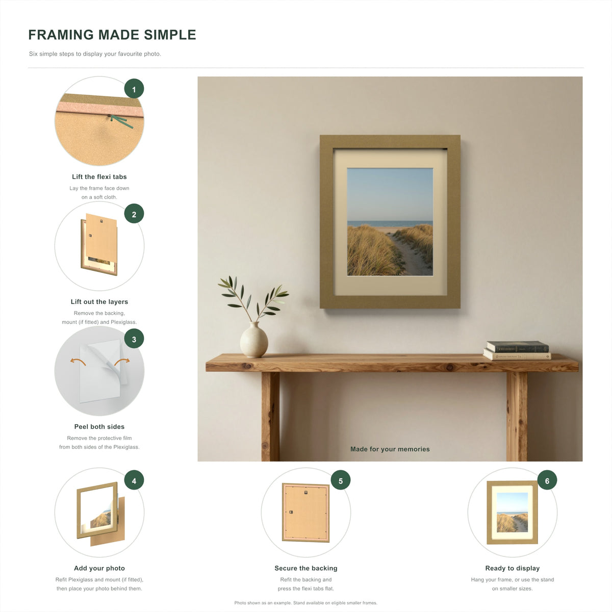 How to put a photo in a Gold frame with an ivory mount in six steps