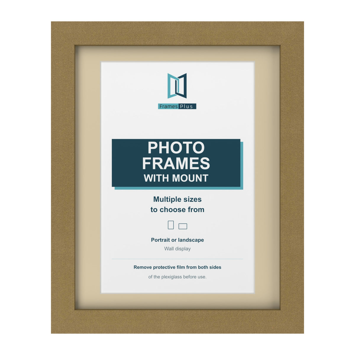 Gold picture frame with an ivory mount