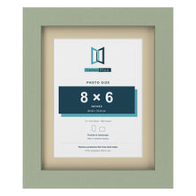 Green 10 x 8 inch picture frame with an ivory mount for an 8 x 6 inch photo