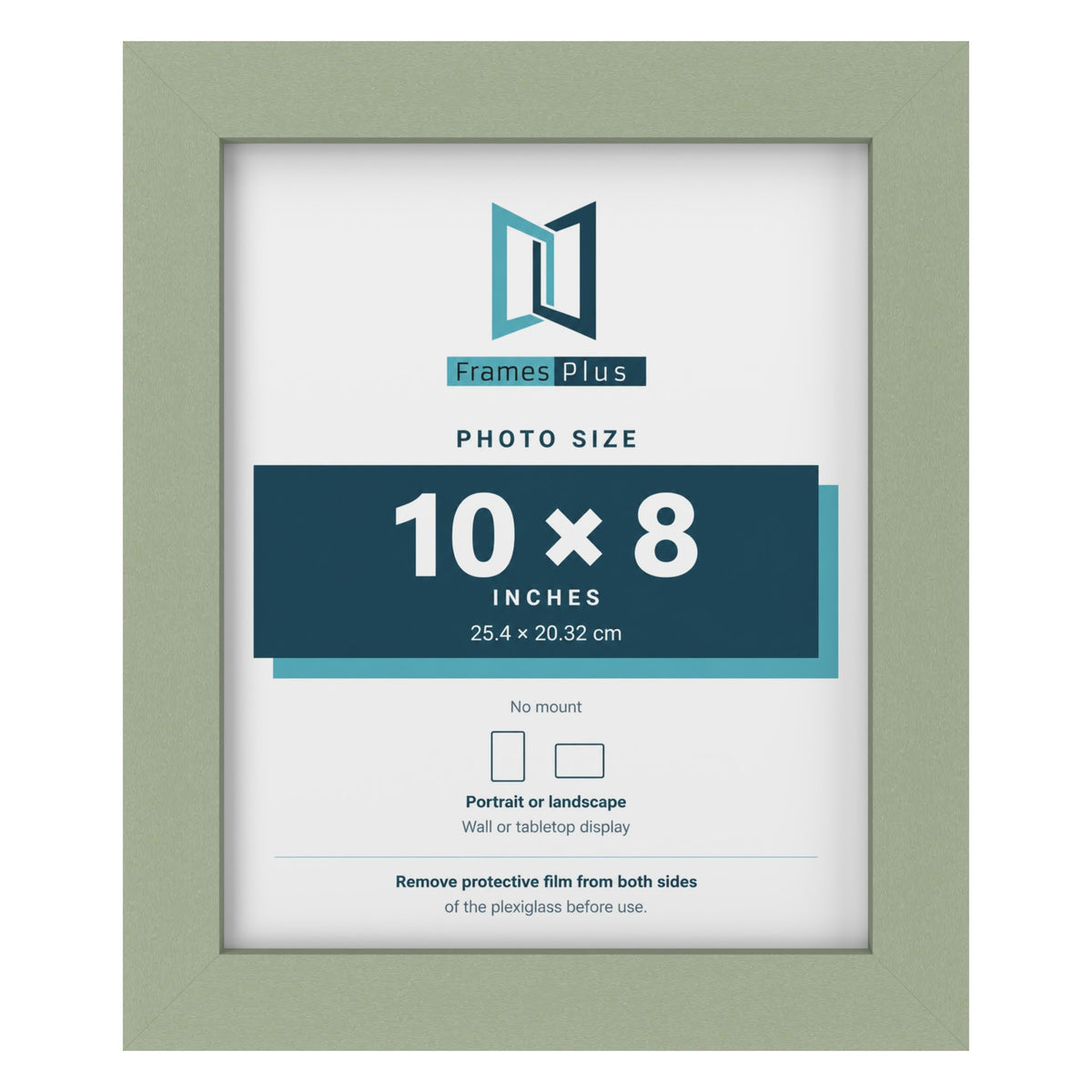 Green picture frame for a 10 x 8 inch photo
