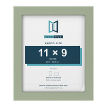 Green picture frame for a 11 x 9 inch photo