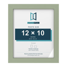 Green picture frame for a 12 x 10 inch photo