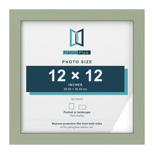 Green picture frame for a 12 x 12 inch photo