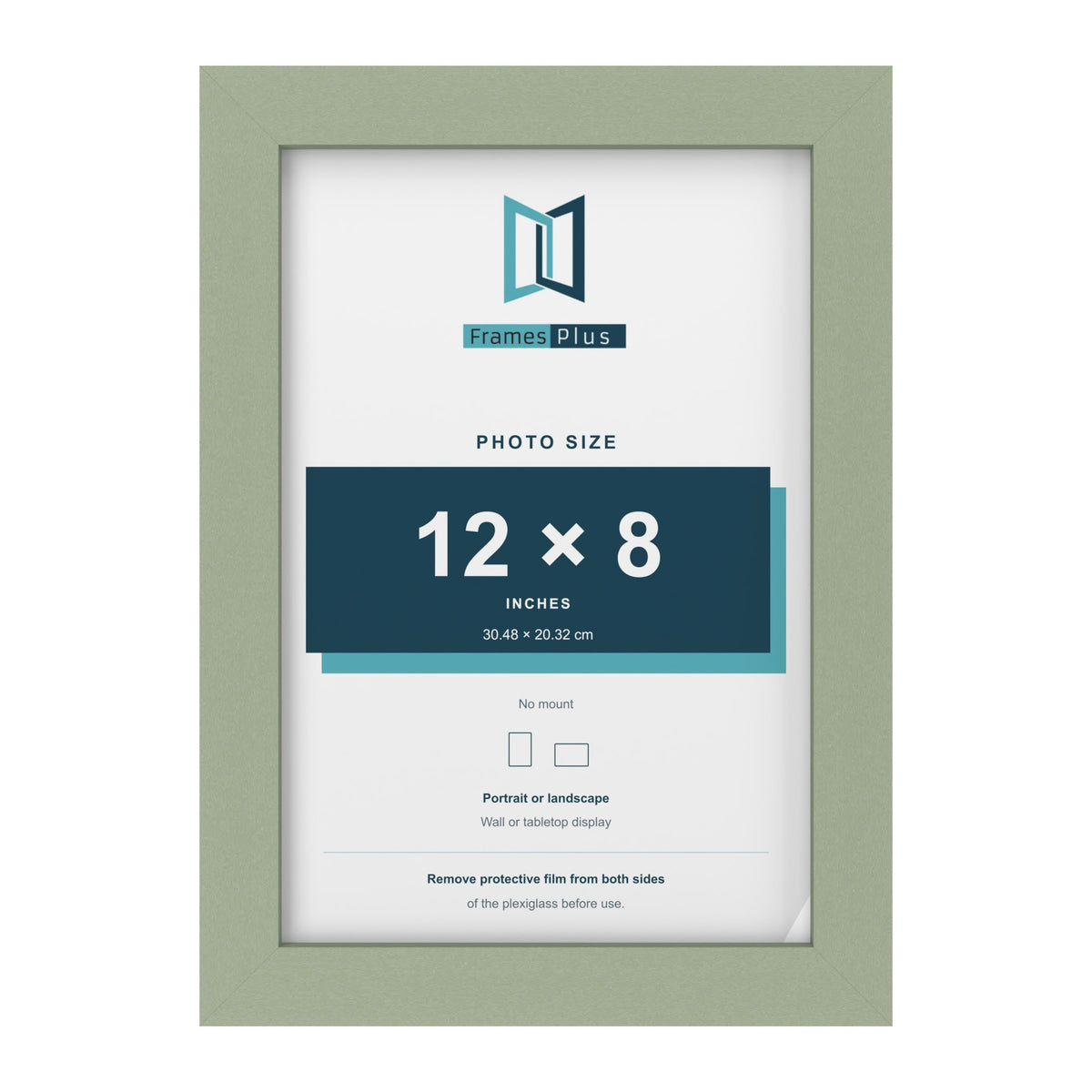Green picture frame for a 12 x 8 inch photo