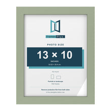 Green picture frame for a 13 x 10 inch photo