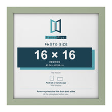 Green picture frame for a 16 x 16 inch photo