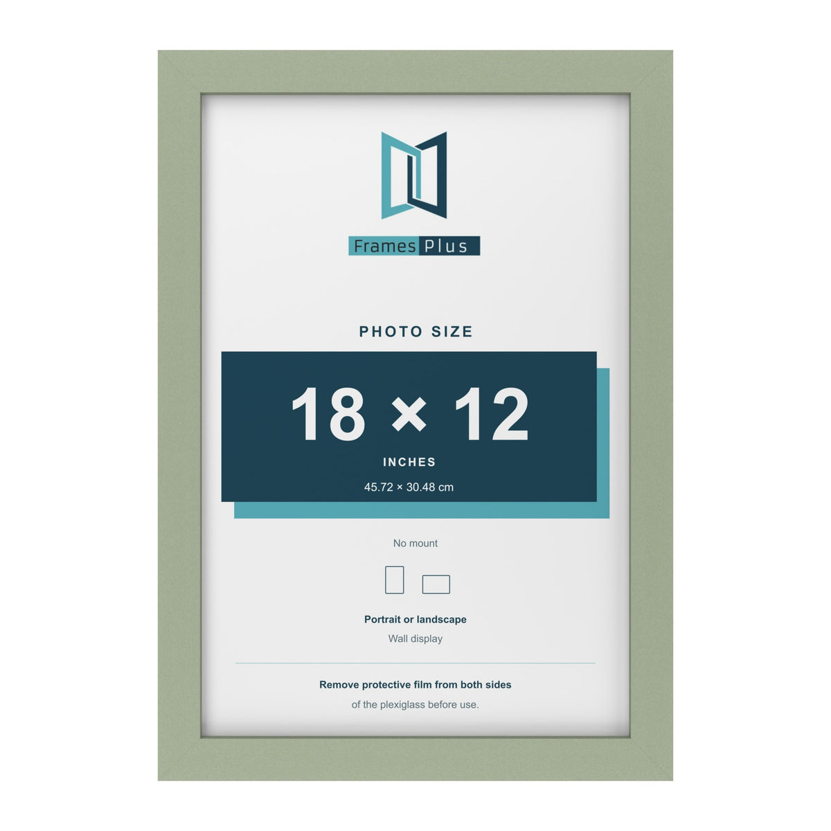Green picture frame for a 18 x 12 inch photo