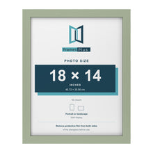 Green picture frame for a 18 x 14 inch photo