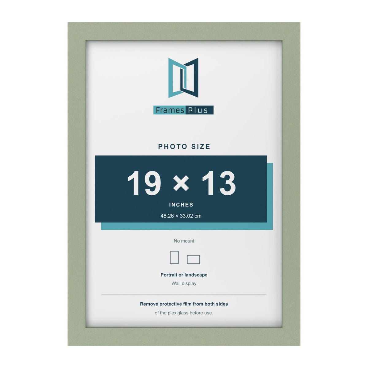 Green picture frame for a 19 x 13 inch photo