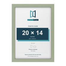 Green picture frame for a 20 x 14 inch photo