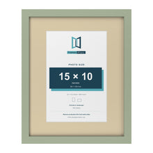 Green 20 x 16 inch picture frame with an ivory mount for a 15 x 10 inch photo