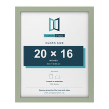 Green picture frame for a 20 x 16 inch photo