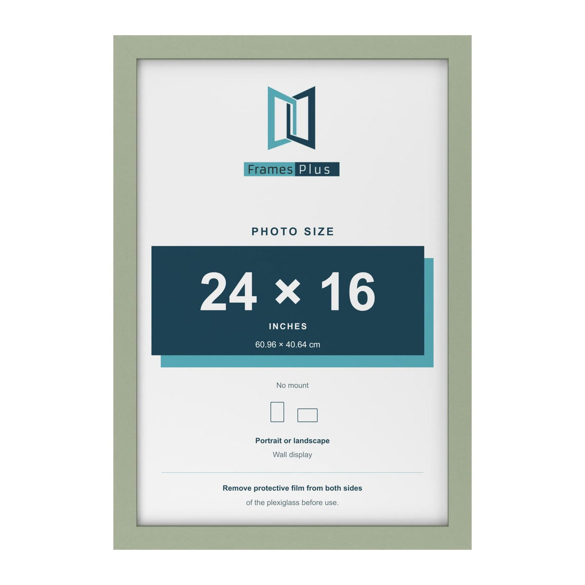 Green picture frame for a 24 x 16 inch photo