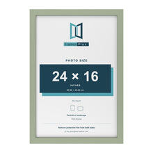 Green picture frame for a 24 x 16 inch photo