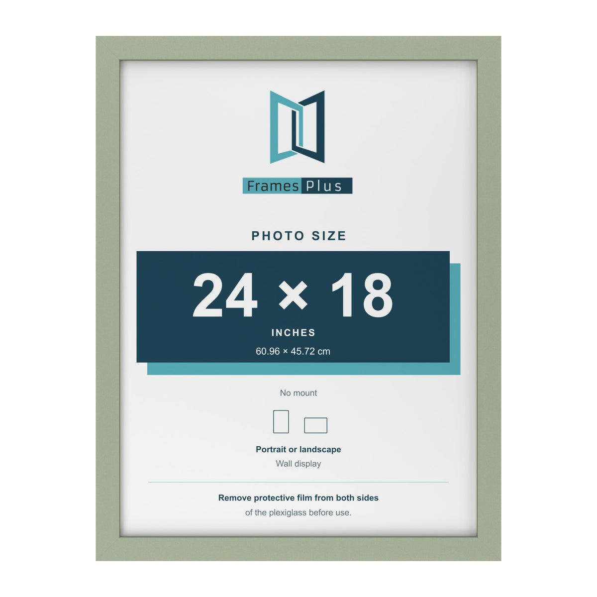Green picture frame for a 24 x 18 inch photo