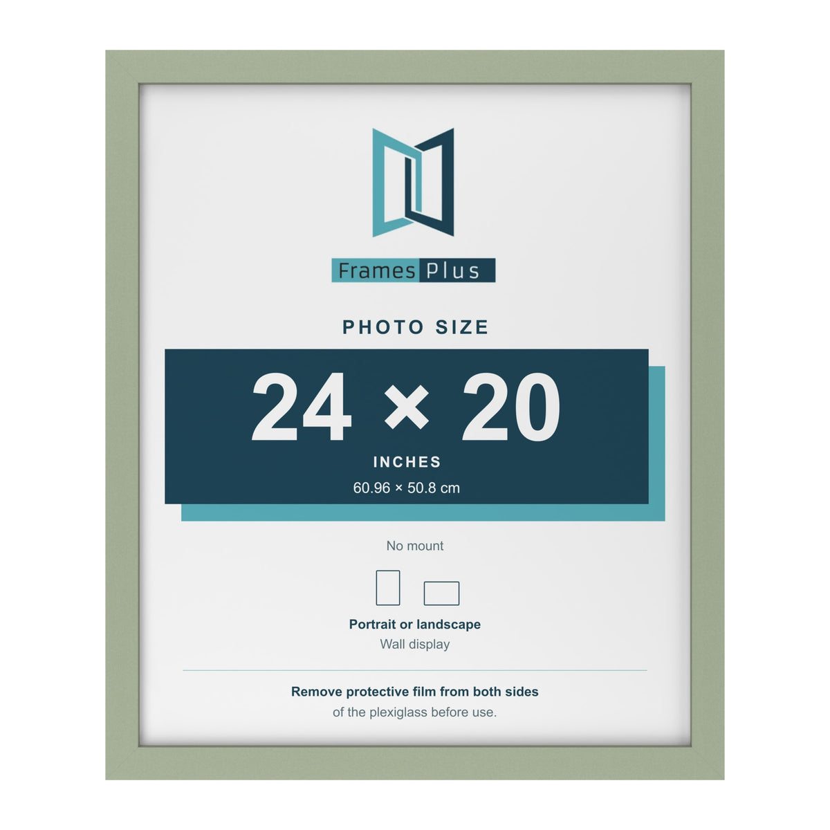 Green picture frame for a 24 x 20 inch photo