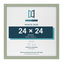 Green picture frame for a 24 x 24 inch photo