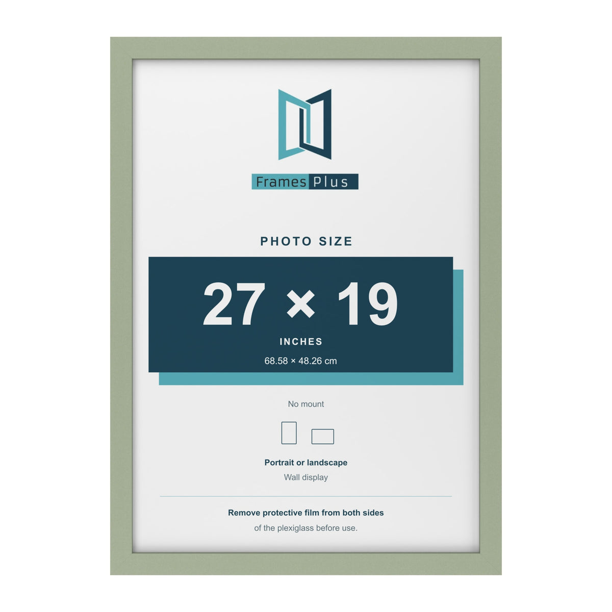 Green picture frame for a 27 x 19 inch photo