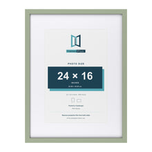 Green 32 x 24 inch picture frame with a white mount for a 24 x 16 inch photo