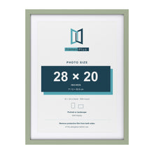 Green 32 x 24 inch picture frame with a white mount for a 28 x 20 inch photo
