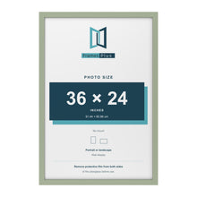 Green picture frame for a 36 x 24 inch photo