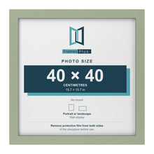 Green picture frame for a 40 x 40 cm photo