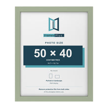 Green picture frame for a 50 x 40 cm photo