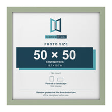 Green picture frame for a 50 x 50 cm photo
