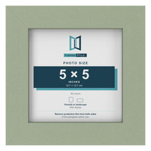 Green picture frame for a 5 x 5 inch photo