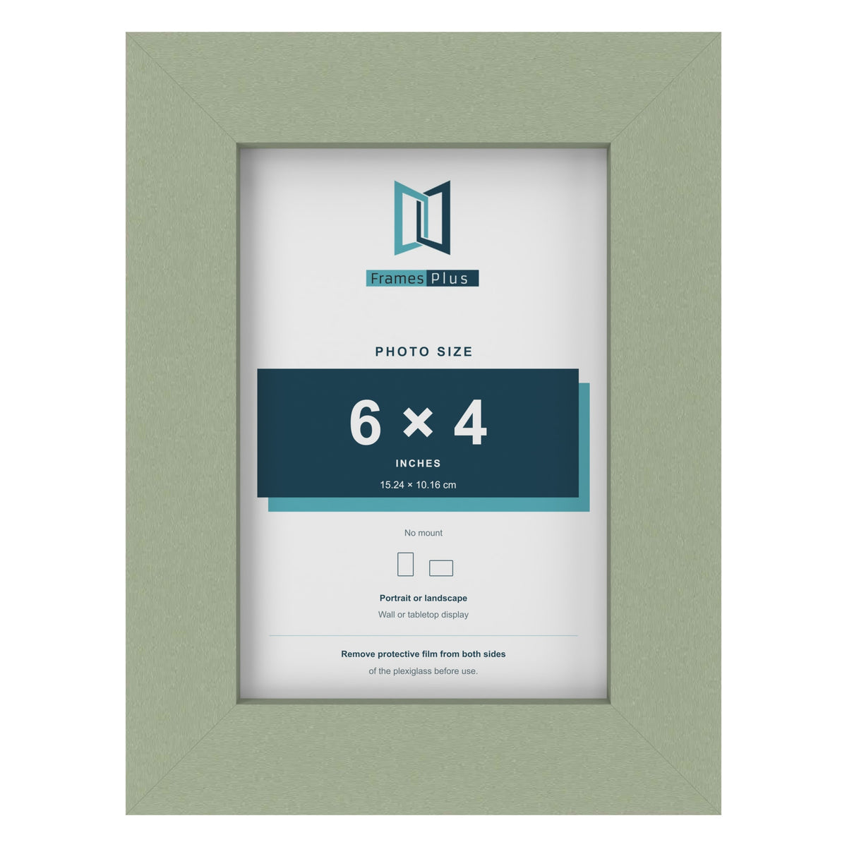 Green picture frame for a 6 x 4 inch photo