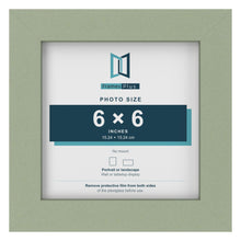 Green picture frame for a 6 x 6 inch photo
