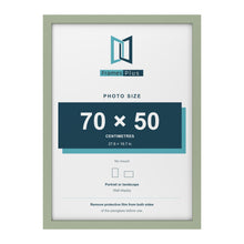 Green picture frame for a 70 x 50 cm photo