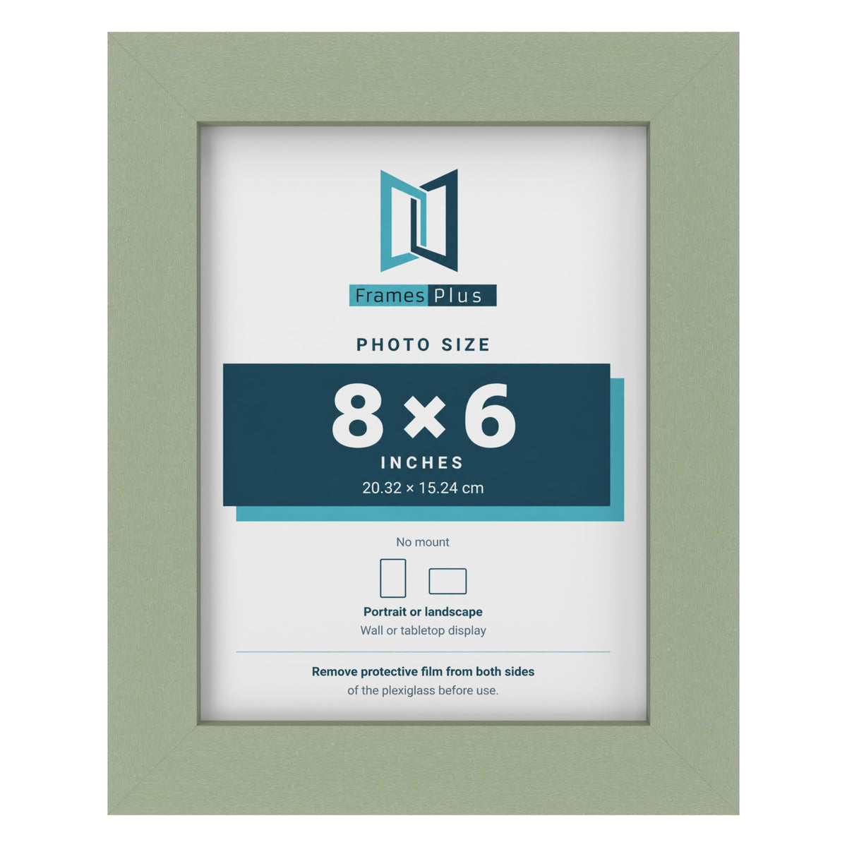 Green picture frame for a 8 x 6 inch photo