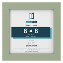 Green picture frame for a 8 x 8 inch photo