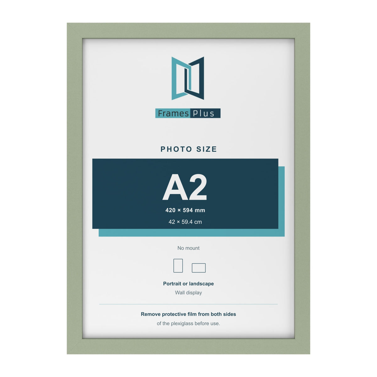 Green picture frame for an A2 photo