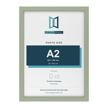 Green picture frame for an A2 photo
