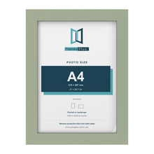Green picture frame for an A4 photo