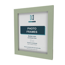Green picture frame, angled view