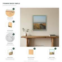 How to put a photo in a Green picture frame in six steps