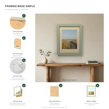 How to put a photo in a Green frame with an ivory mount in six steps
