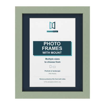 Classic Range Green Picture, Photo & Poster Frame with Pacific Blue Mount