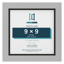 Light Grey 10 x 10 inch picture frame with a black mount for a 9 x 9 inch photo