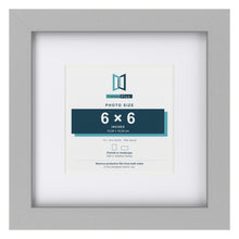 Light Grey 10 x 10 inch picture frame with a white mount for a 6 x 6 inch photo